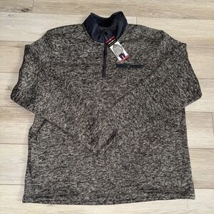 Eddie Bauer Sweater Fleece Pullover Men XL Gray Classic Fit Pocket Outerwear NWT